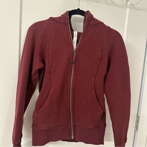 Lululemon Scuba Full Zip Red Merlot